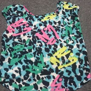 Colorful Open back shirt